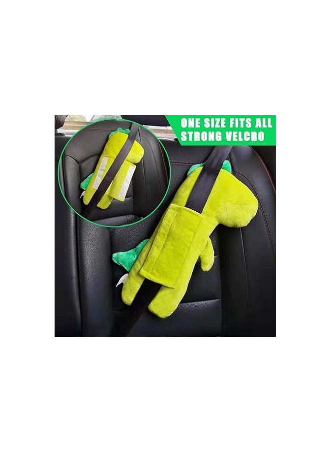 general Kids Travel Pillow for Car, Children's Dinosaur Travel Seat Belt Pillow, Seat Belt Cushion, Car Seat Vehicle Seat Strap Head Neck Support Shoulder Pad, Car Traveling Pillows for Children Baby  - Image 5