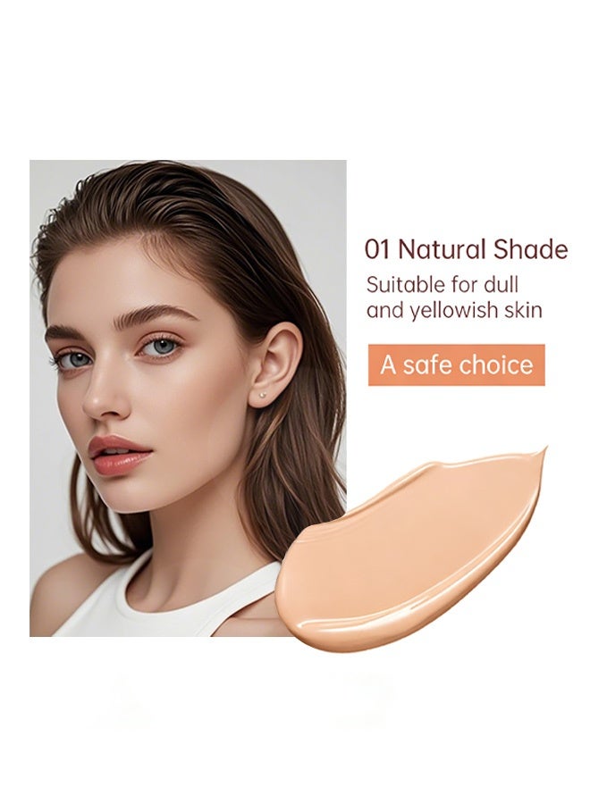 DETVFO Evanesce Soft Matte Cream Concealer, Waterproof Foundation, Full Coverage, Hydrating Long-Lasting Concealer, Moisturizing Contour And Brighten (01# Natural) - Image 2