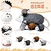 Arrowbash 5 Pcs Opossum Stuffed Animals Set 14 Large Mommy Possum Plush with 4 Small Babies Opossums in Zippered Tummy Stuffed Plush Toys Gift for Kids Girls Boys Christmas Birthday Possum Lover - Image 4