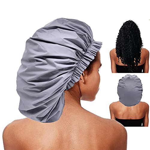 ELEBOX Premium Collection Super Jumbo Shower Cap Grey - Image 1