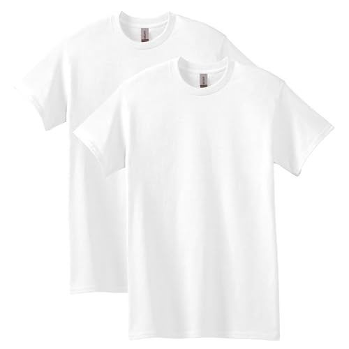 Gildan mens Heavy Cotton T-shirt, Style G5000, Multipack Shirt, White (2-pack), Medium US - Image 1