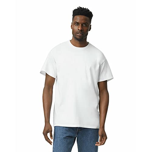 Gildan mens Heavy Cotton T-shirt, Style G5000, Multipack Shirt, White (2-pack), Medium US - Image 2