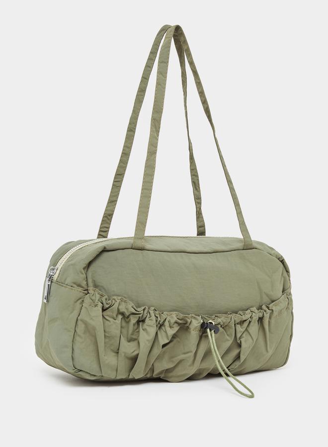 Styli Front Pleats Dual Strap Shoulder Bag - Image 1