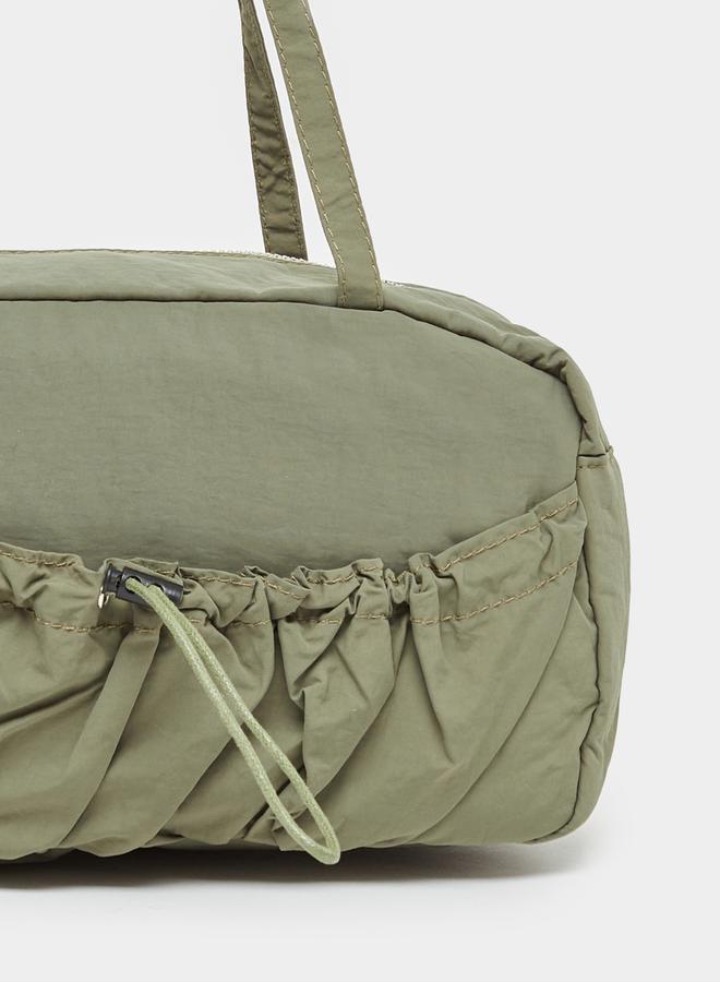 Styli Front Pleats Dual Strap Shoulder Bag - Image 3