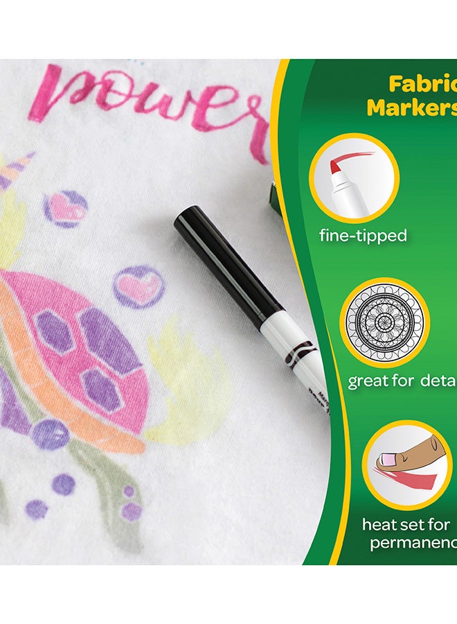 Crayola 10 قلم تحديد قماش رفيع - Image 4
