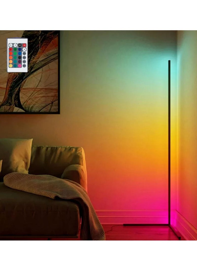 TUYA Smart RGB LED Floor Lamp Modern Minimalism Color Changing LED Dimmable Torchiere 20W 140CM - Image 1
