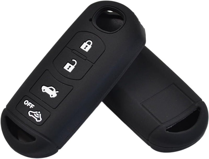 QASULER Silicone Remote Key Case Cover for Mazda - Image 1