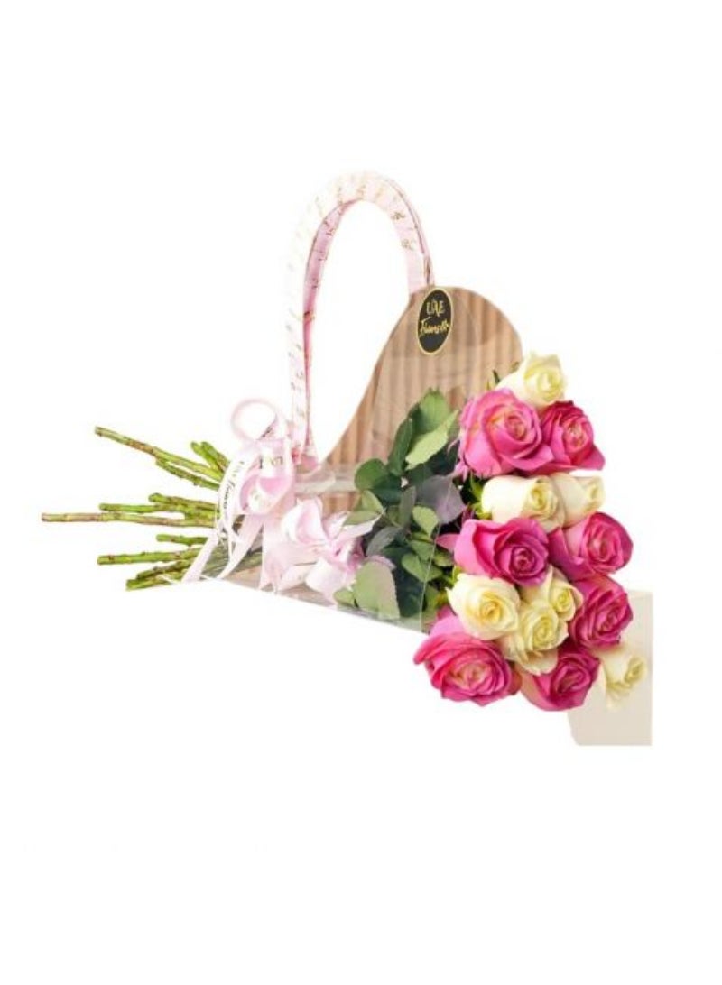 Generic Pink & White Roses Bag