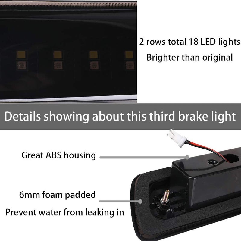 Tutor Auto Third Brake Light Compatible with Ford F150 2009 2010 2011 2012 2013 2014 3rd Brake Light Led Smoked Cargo Light Accessories - Image 5