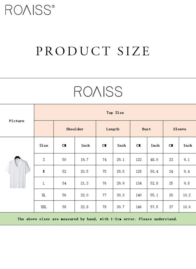 Fashionable Casual Cotton And Linen Shirt Men'S Summer Daily Lapel Solid Color Short Sleeve Button Closure Top - pzsku/Z5A34335D9392F1E2679CZ/45/_/1721463732/3d6e2c0f-727c-44db-8080-a2b4ea3fe929