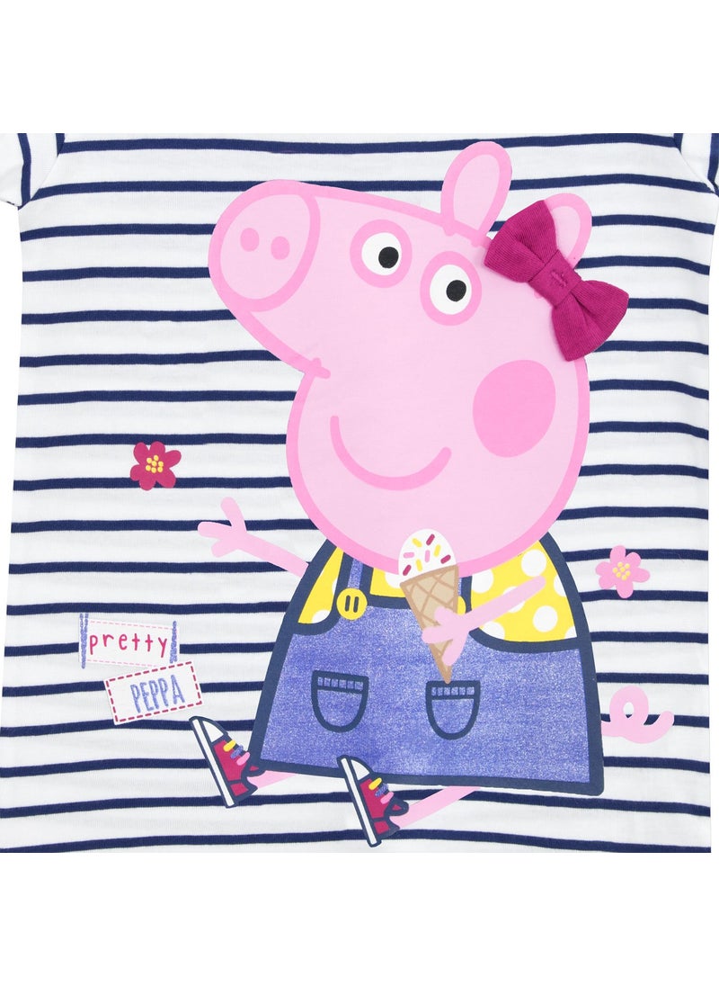 Peppa Pig Peppa Pig Girls T-Shirt 3T White  - Image 2