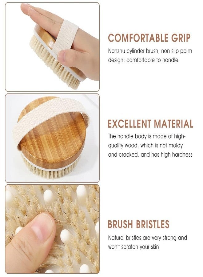 XIBO Wooden Bath Brush Body Brush Improves Skin's Health & Beauty With Natural Bristle, Lymphatic Support | Remove Dead Skin and Toxins, Cellulite Treatment, Exfoliates, Stimulates Blood_Circulation. - Image 5