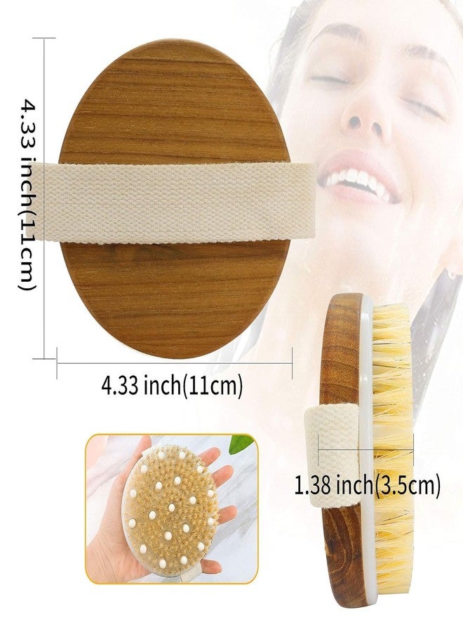 XIBO Wooden Bath Brush Body Brush Improves Skin's Health & Beauty With Natural Bristle, Lymphatic Support | Remove Dead Skin and Toxins, Cellulite Treatment, Exfoliates, Stimulates Blood_Circulation. - Image 2
