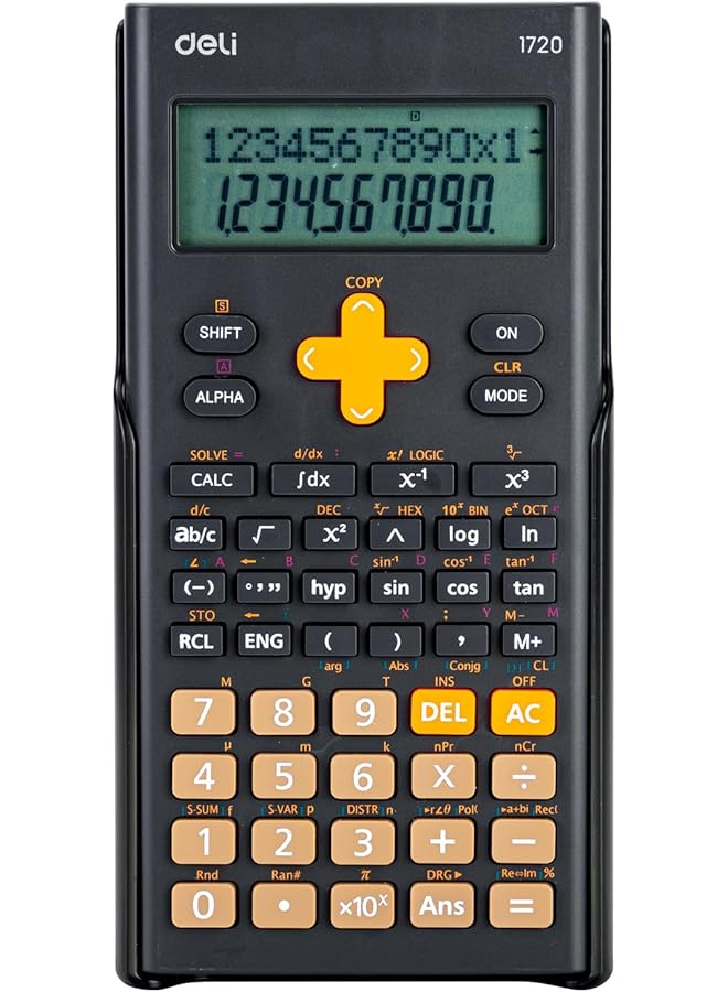 ديلي آلة حاسبة علمية ذات 300 وظيفة باللون الأسود - Image 1