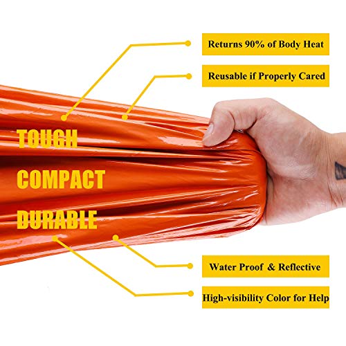 Mezonn Emergency Sleeping Bag Survival Bivy Sack Use as Emergency Blanket Lightweight Survival Gear for Outdoor Hiking Camping Keep Warm After Earthquakes, Hurricanes and Other disasters - Image 2