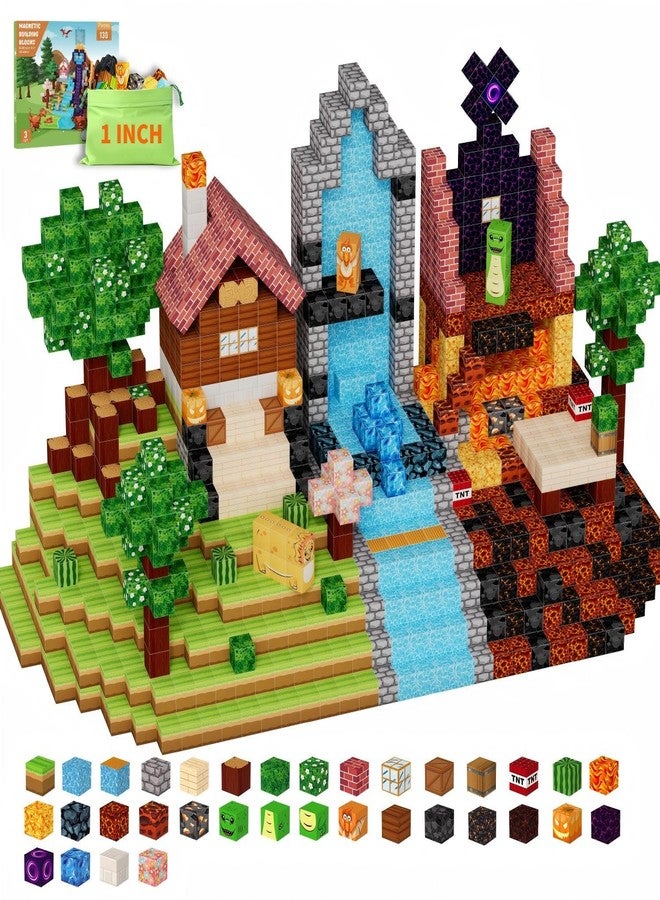 Belveora Magnetic Building Blocks - 200 PCS Large 1 Inch Magnet Cubes, STEM Construction Set for Kids Ages 3 4 5 6 7 8 9 10, Sensory Montessori Toys for Boys & Girls Easter/Christmas/Birthday Gift - Image 1