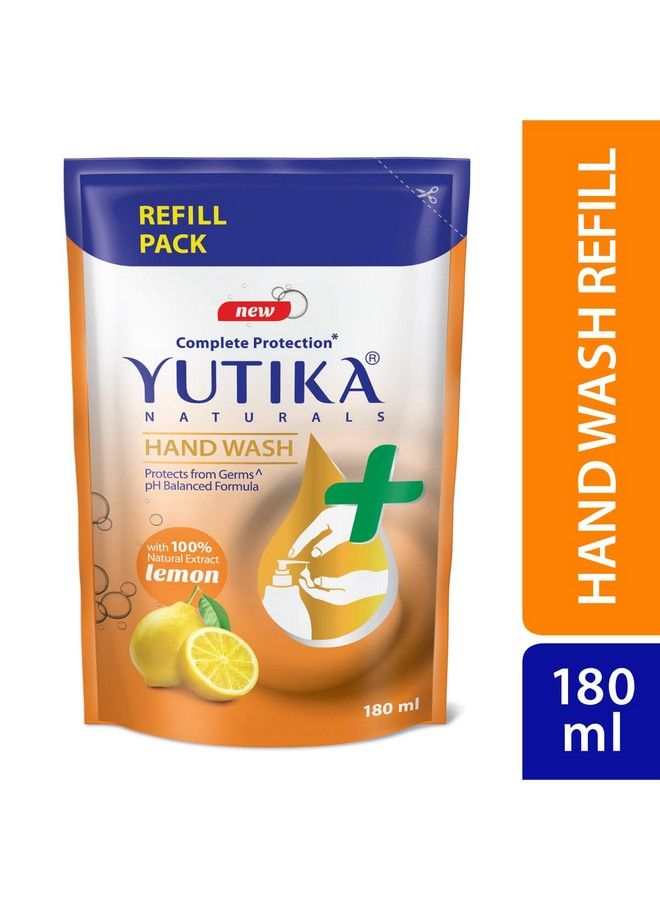 Yutika Naturals Complete Protection Lemon Handwash 100% Natural Extract Liquid Soap Pump 200Ml With 180Ml Liquid Refill Handwash - Image 4