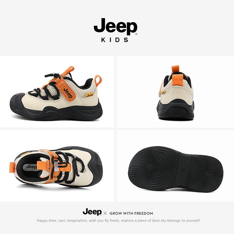 Jeep Children'S Shoes For Boys And Girls Mesh Soft-Soled Sneaker 2025 Spring New Middle And Large Children'S Casual Shoes - Image 4