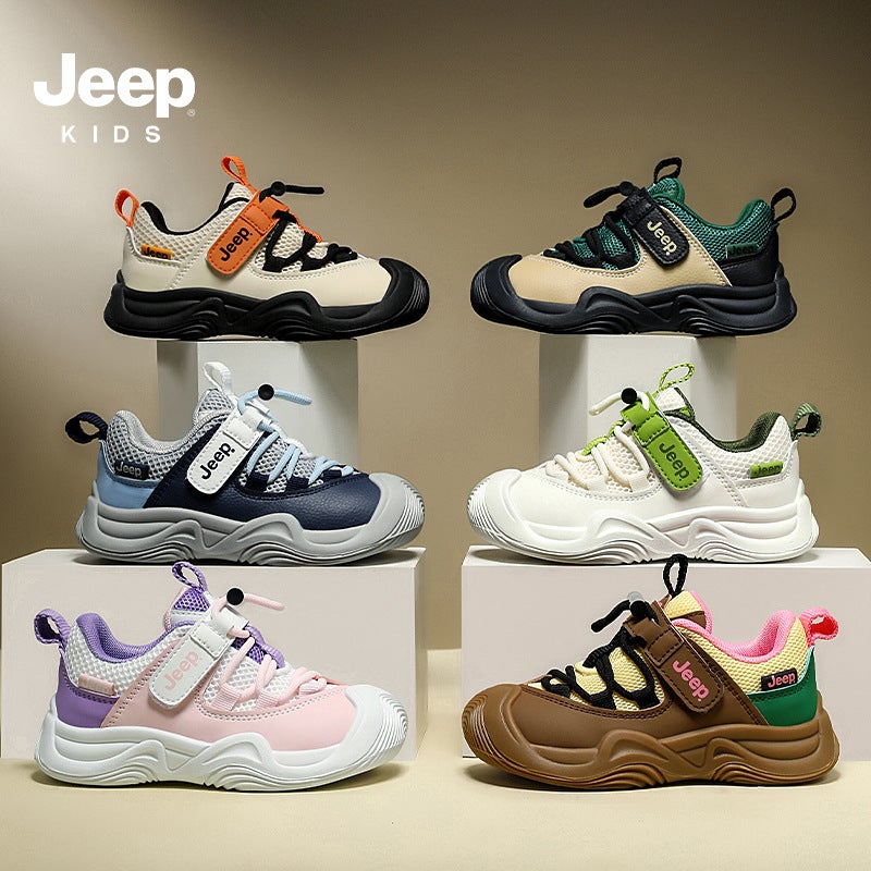 Jeep Children'S Shoes For Boys And Girls Mesh Soft-Soled Sneaker 2025 Spring New Middle And Large Children'S Casual Shoes - Image 5