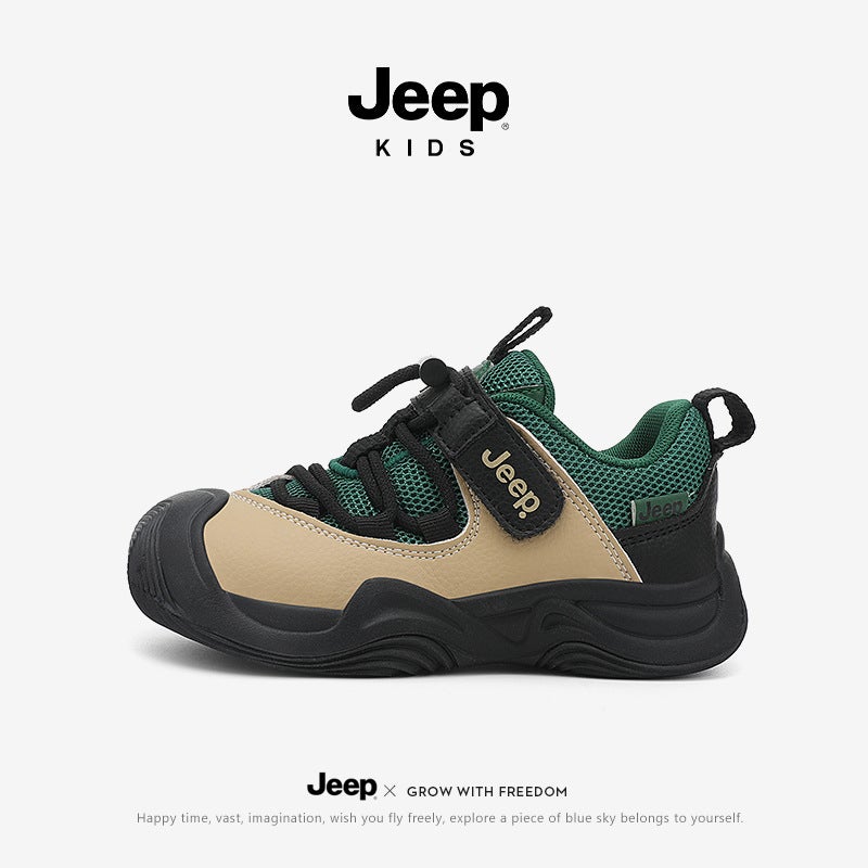 Jeep Children'S Shoes For Boys And Girls Mesh Soft-Soled Sneaker 2025 Spring New Middle And Large Children'S Casual Shoes - Image 1