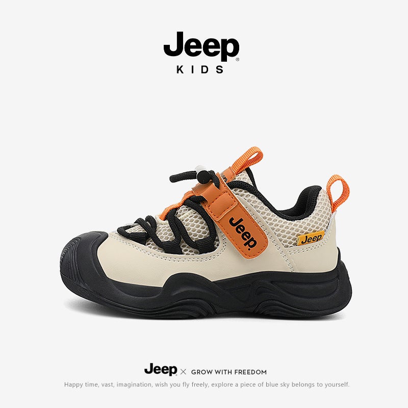 Jeep Children'S Shoes For Boys And Girls Mesh Soft-Soled Sneaker 2025 Spring New Middle And Large Children'S Casual Shoes - Image 2