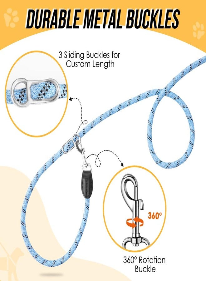 Lukovee Hands Free Dog Leash, 10FT Adjustable Training Lead 1/2 Inch Nylon Heavy Duty Lead No Pull for Large Medium Dogs, Tangle Free Reflective Waist-Leash for Walking Running, Blue - Image 4