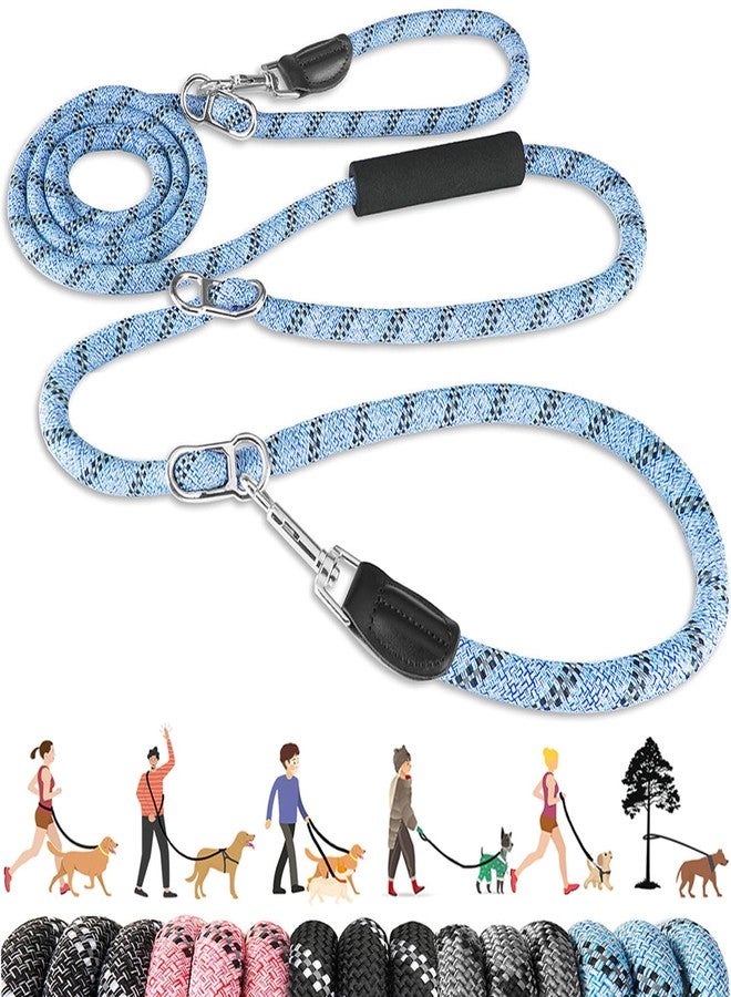 Lukovee Hands Free Dog Leash, 10FT Adjustable Training Lead 1/2 Inch Nylon Heavy Duty Lead No Pull for Large Medium Dogs, Tangle Free Reflective Waist-Leash for Walking Running, Blue - Image 1
