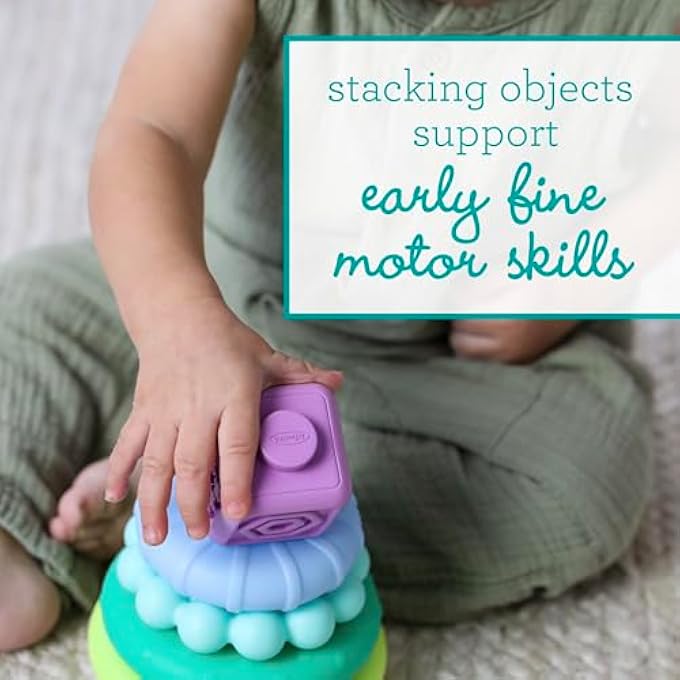 STACKABLES ACTIVITY PLAYSET - STACKING BLOCKS, RINGS AND PALS FOR BABIES AND TODDLERS, MULTICOLOR, 18-PIECE INTERCHANGEABLE SET - Image 5