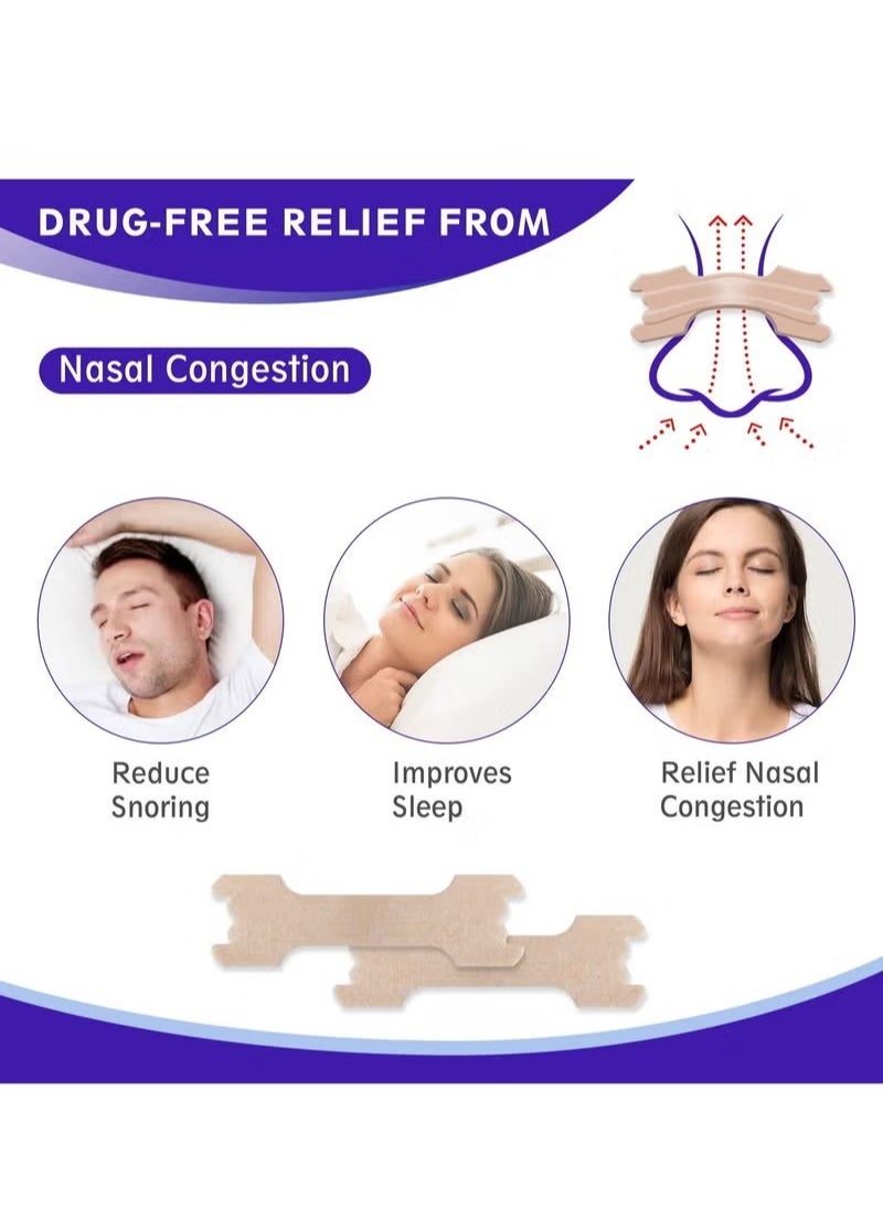 Sefudun Nasal Strips, Breathe Nose Strips to Reduce Snoring and Relieve Nose Congestion Works Instantly to Improve Sleep, Relieve Nasal Congestion Due to Colds & Allergy, 11.5*2.5*15.3 cm(30Pcs)  - Image 4