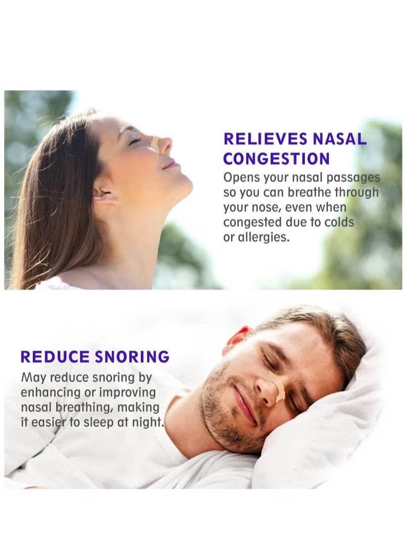 Sefudun Nasal Strips, Breathe Nose Strips to Reduce Snoring and Relieve Nose Congestion Works Instantly to Improve Sleep, Relieve Nasal Congestion Due to Colds & Allergy, 11.5*2.5*15.3 cm(30Pcs)  - Image 5
