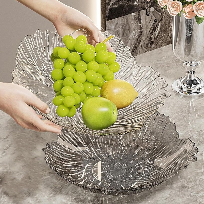 Ornamental Piled Fruit Holder Tray High Grade Build Spacious and Functional for Hosting Visitors Indoors Petal Shape Dish - Image 3