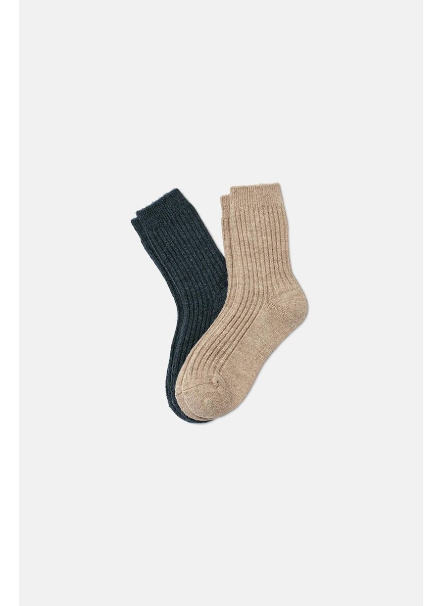 Tchibo Men 2 Pairs Ribbed Socks, Multicolor  - Image 1