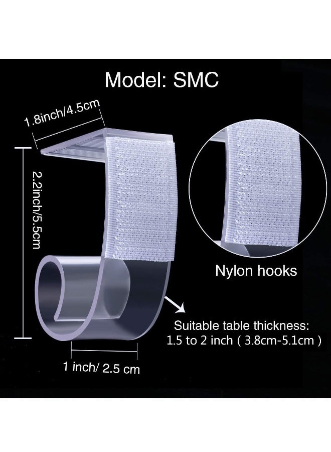 Tablecloth Clips, 25 Pieces Table Skirting Clips, SMC Model Plastic Tablecloth Clips for Table 1.5-2 Inch with Hook and Loop, Table Clips for Tablecloths Meeting Indoor Outdoor Events Restaurant