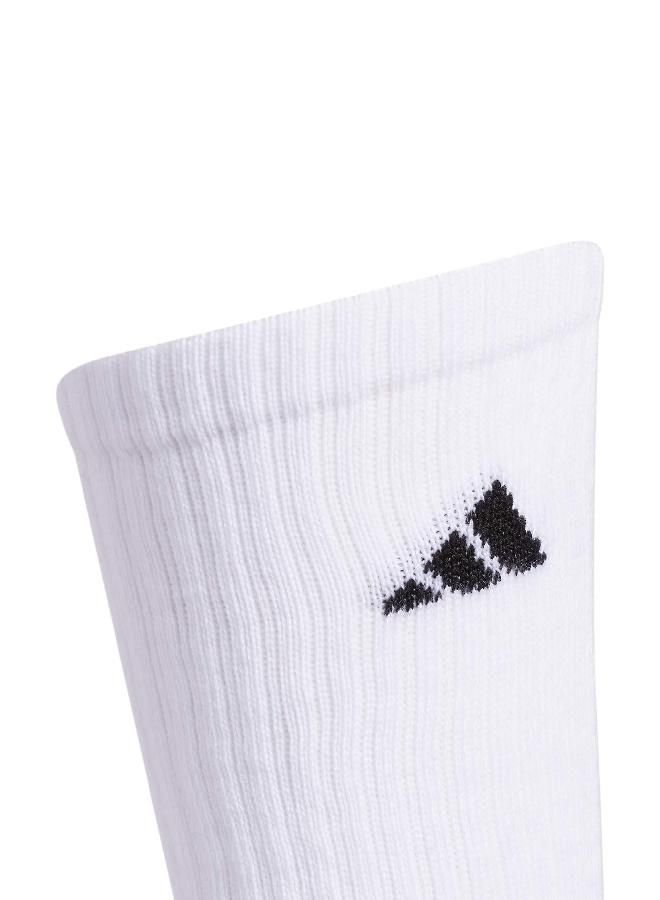 Adidas adidas Men's Athletic Cushioned Crew Socks with Arch Compression for a Secure fit (6-Pair), White/Black, X-Large  - Image 2