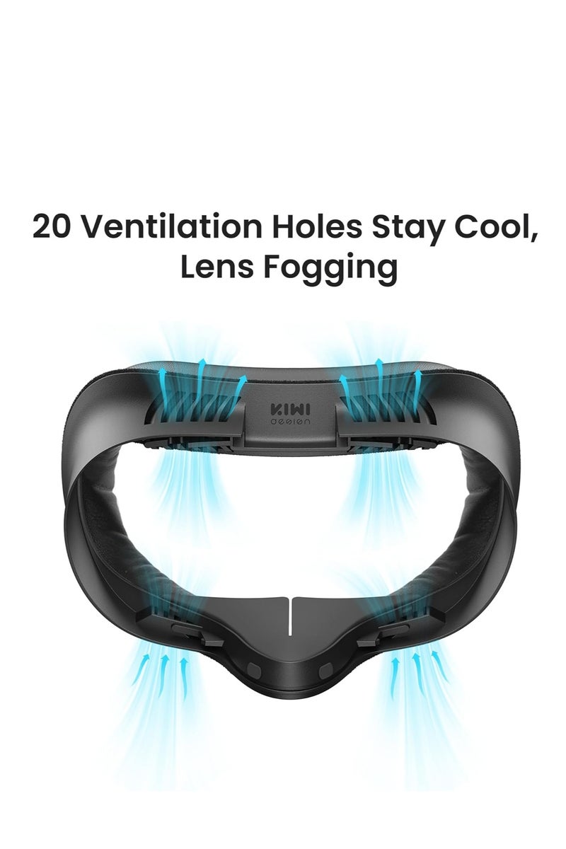 KIWI Design V4 Facial Interface Accessories 2 Face Pads Compatible with Meta Quest 3S - Image 4