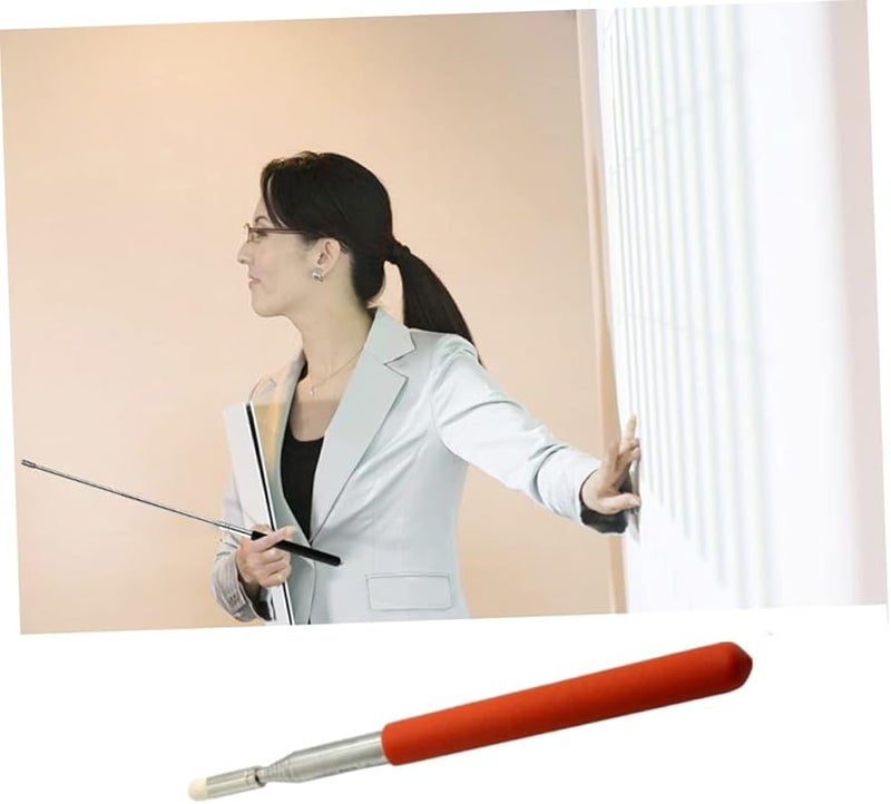 TEHAUX Extendable Hand Pointer 100cm Retractable Whiteboard Pointer for Teachers Black - Image 3