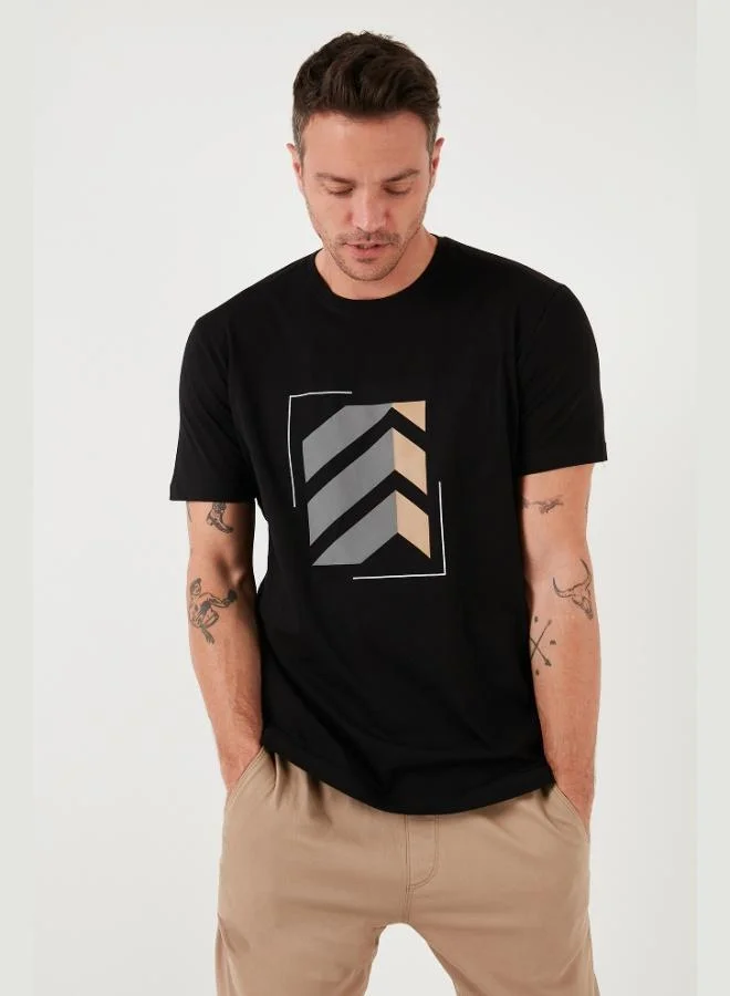 Buratti  Buratti Printed Cotton Crew Neck Slim Fit T Shirt Men's T-Shirt 646R8080 for Men | Best Price UAE