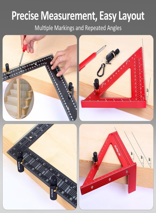 ArtyMaster Stair Gauges - Precision Carpentry Tool for Repetitive Angle Cuts, Stair Tread Measurement, Compatible with Various Squares, Lightweight and Portable 2Pack WT110 - Image 3