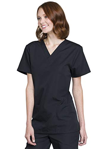Cherokee Unisex Scrub Top and Scrub Pant Set Pants, Black, X-Large, WW530C - Image 3