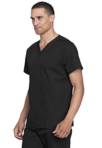 Cherokee Unisex Scrub Top and Scrub Pant Set Pants, Black, X-Large, WW530C - Image 4