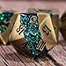 Maywin Metal RPG Dice SetMica Glitter Stripe Dice DNDAntique Bronze Dice 7pcs Set for Dungeons and Dragons - Image 4