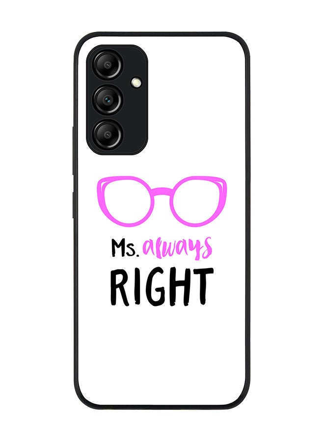 Stylizedd Rugged Black edge case for Samsung Galaxy A34 5G Slim fit Soft Case Flexible Rubber Edges Anti Drop TPU Gel Thin Cover - Ms. Always Right - Image 1