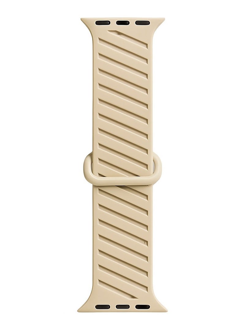 سوار سيليكون مغناطيسي مضفر بنمط نسيج Twill متوافق مع Apple Watch بمقاسات 38/40/41/42 مم للموديلات ذات الحجم الصغير، حزام سيليكون بإغلاق مغناطيسي آمن، مناسب لـ Series 1–10 و SE - Image 2