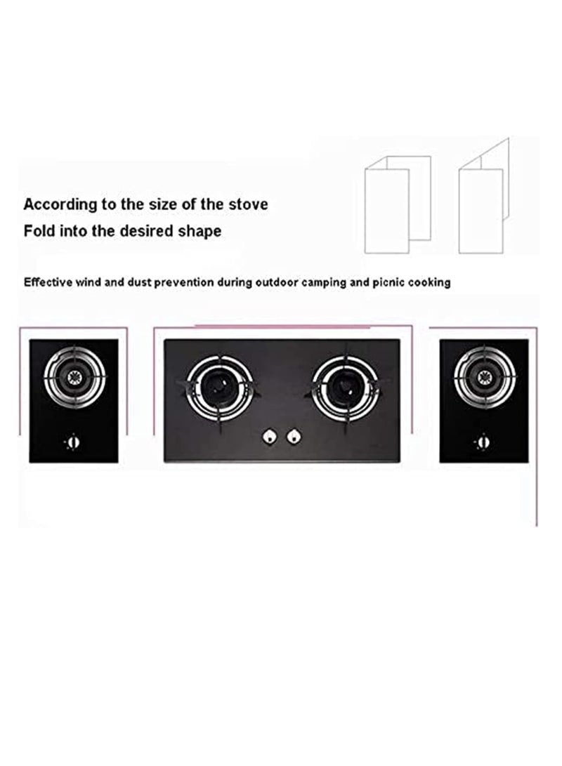 Meetion 1pc Anti Splatter Shield Guard Oil Barrier Oil Barrier Stove Oil Splash Proof Baffle For Stove Top And Frying Pan Aluminum Foil Oil Anti Splatter Shield Guard Kitchen Gas Stove Insulation Board Splash Guard (50*90cm) - Image 5