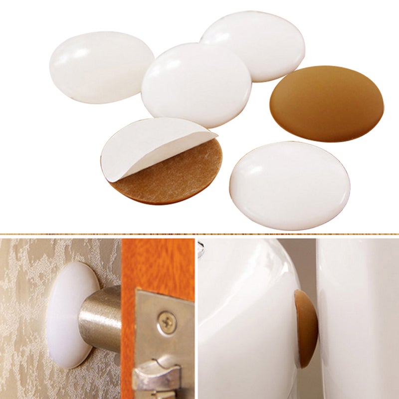 20 pcs Silicone Door Knob Wall Protectors Wall Guards Stoppers Door Handle Bumper Self Adhesive Round Rubber Stop (Random Color) - Image 3