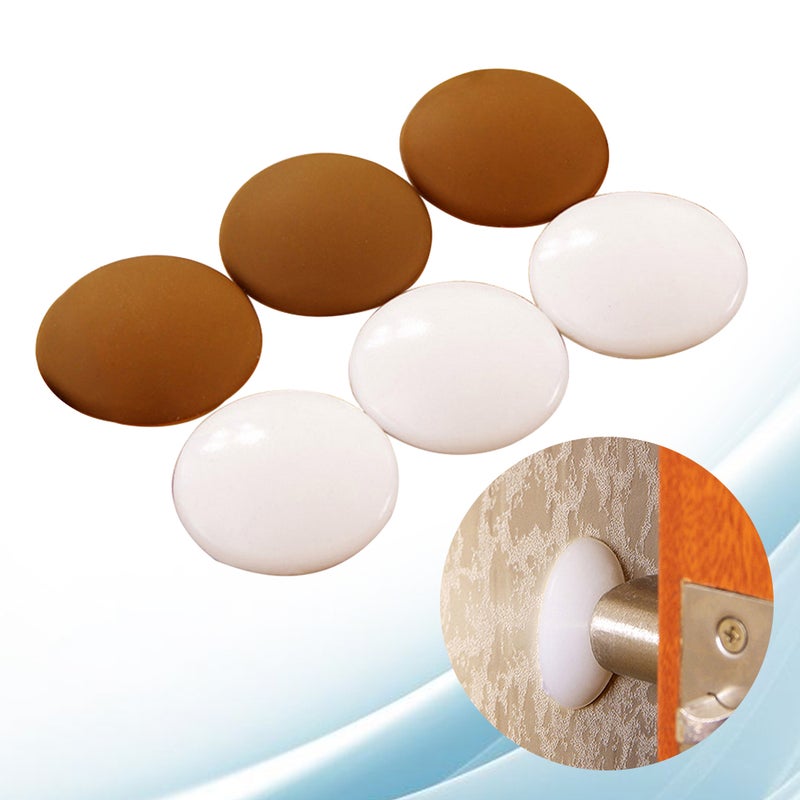 20 pcs Silicone Door Knob Wall Protectors Wall Guards Stoppers Door Handle Bumper Self Adhesive Round Rubber Stop (Random Color) - Image 2