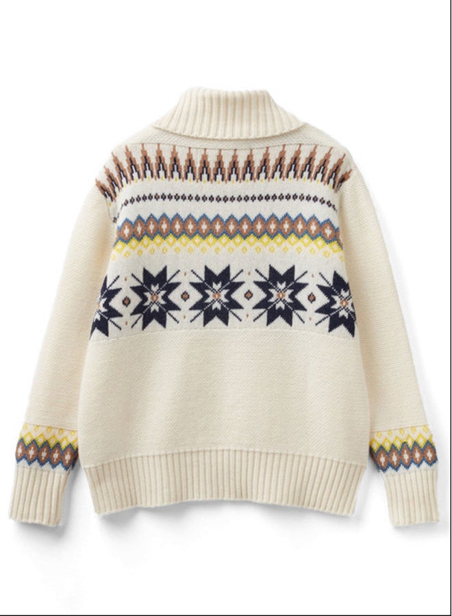 Benetton TURTLENECK WITH GEO PATTERNS - Image 2