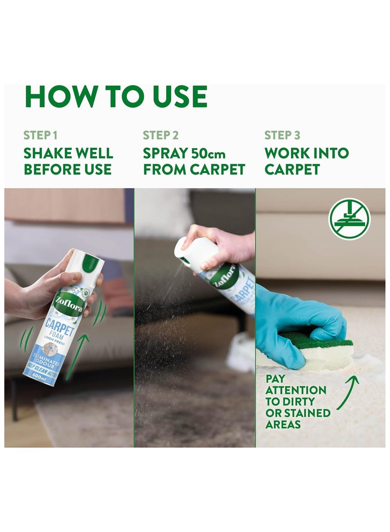 زوفلورا رغوة العناية بالسجاد، برائحة زهور منتصف الليل 600مل - Image 5