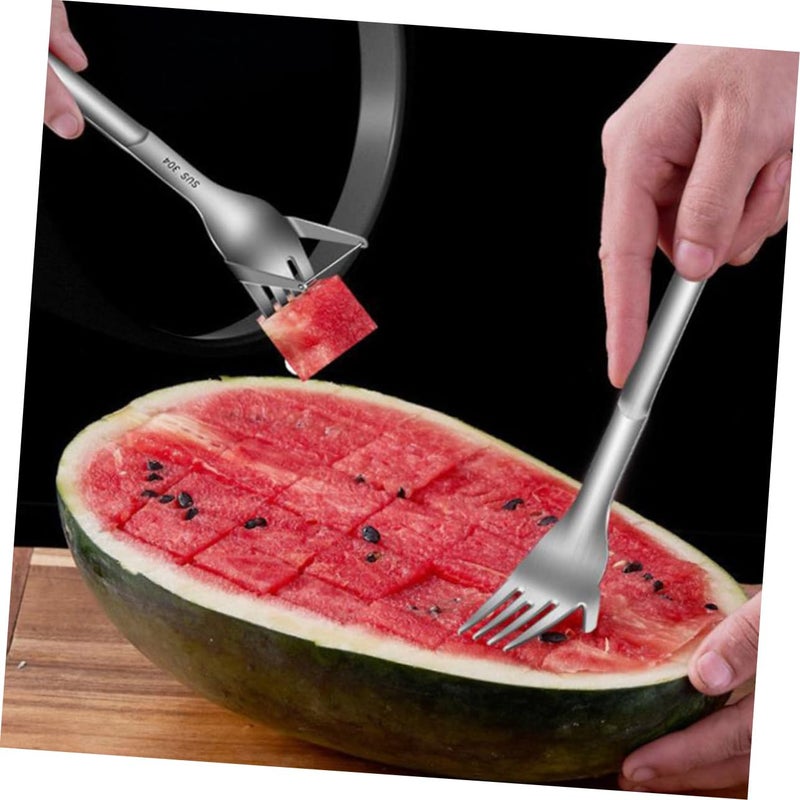 Stainless Steel Watermelon Cutter Slicer Portable Fruit Vegetable Slicing Tool Easy Serving - Image 5