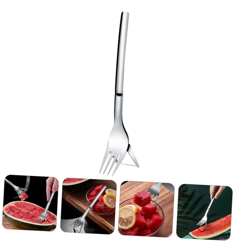 Stainless Steel Watermelon Cutter Slicer Portable Fruit Vegetable Slicing Tool Easy Serving - Image 4